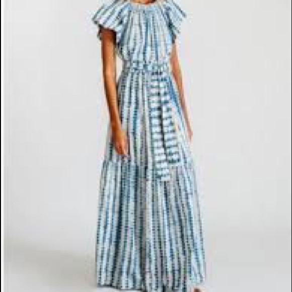Free People Vienna Maxi Dress in Indigo Stripe from Mirth Caftans - Picture 4 of 10